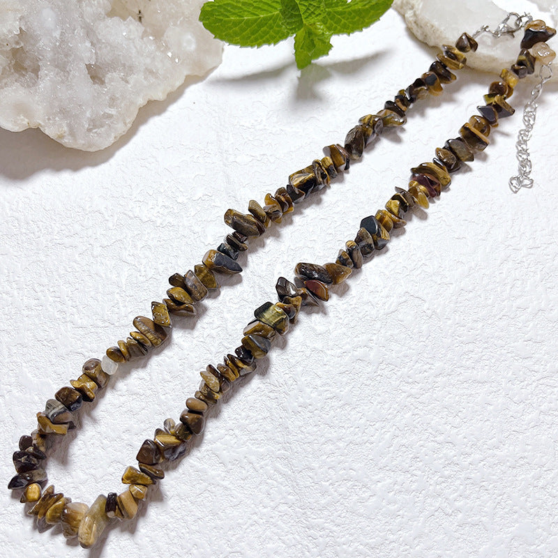 Gravel Style Neck Chain Bohemian Agate Necklaces