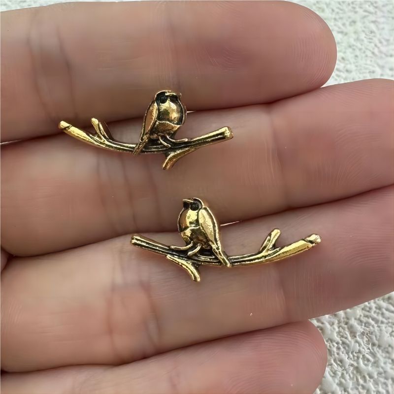 Bird Twig Minority Simple Animal Versatile Earrings