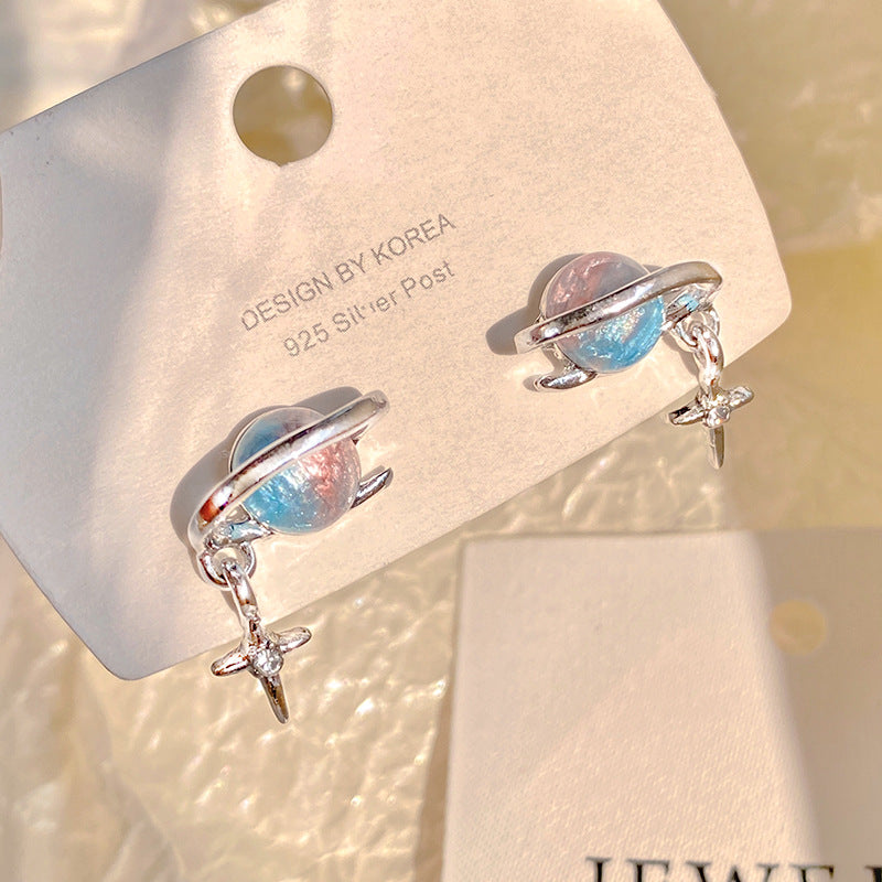 Starry Sky Korean Style High Sense Niche Temperament Earrings