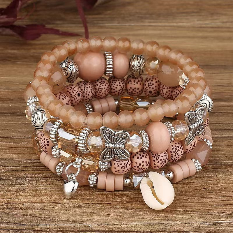 Women's Creative Vintage Shell Seaside Vacation Style Bohemian Stretch Bracelets