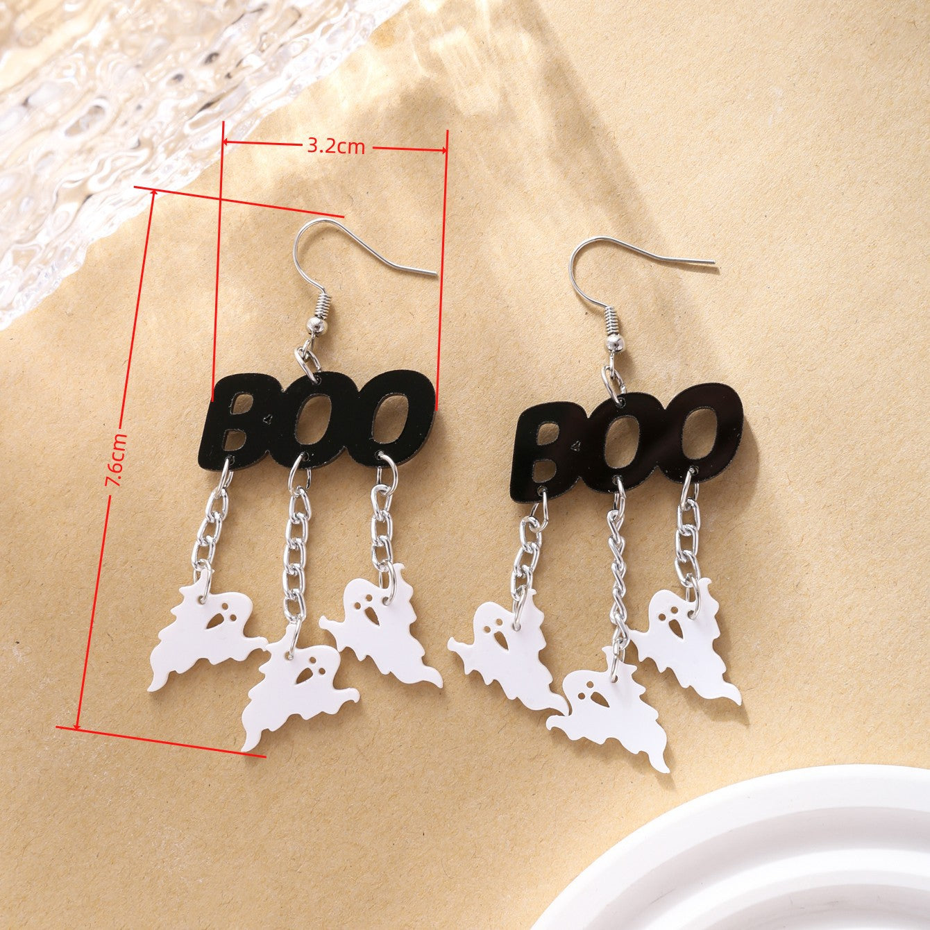 Women's Funny Personality Ghost Cute Cartoon Cat Earrings