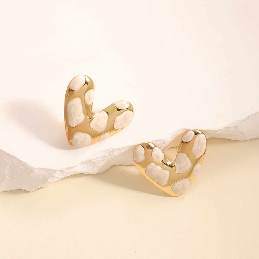 Minority Hollow Stainless Steel Dripping Cold Earrings