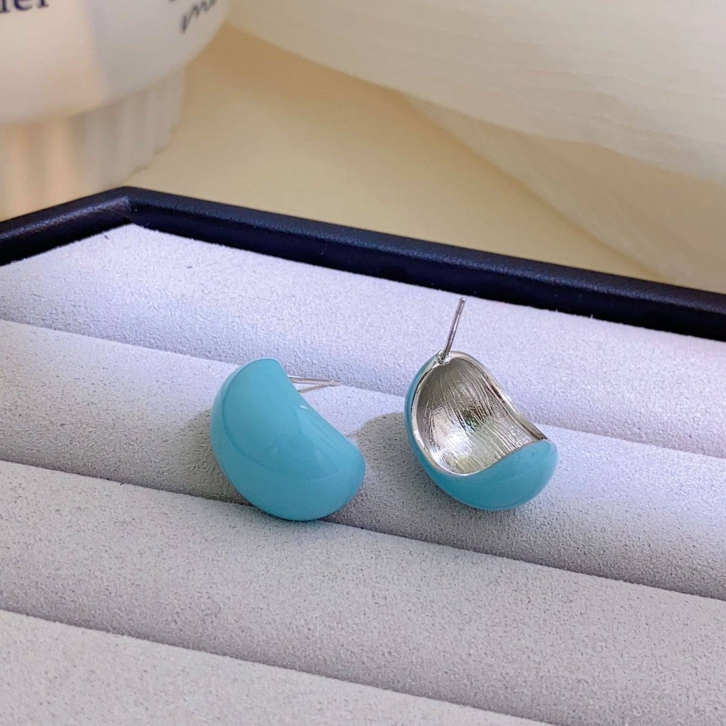 Enamel Drip Glazed Color Female Tide Earrings