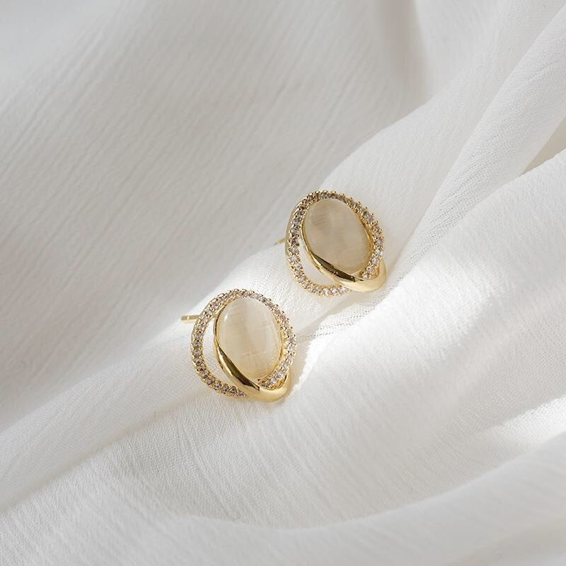 Needle High-grade Pearl Bow Flower Tulip Earrings