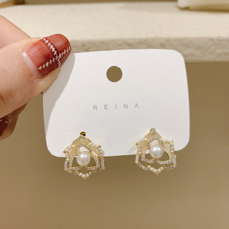 Women's Sier Pin Korean Style High Sense Special Earrings