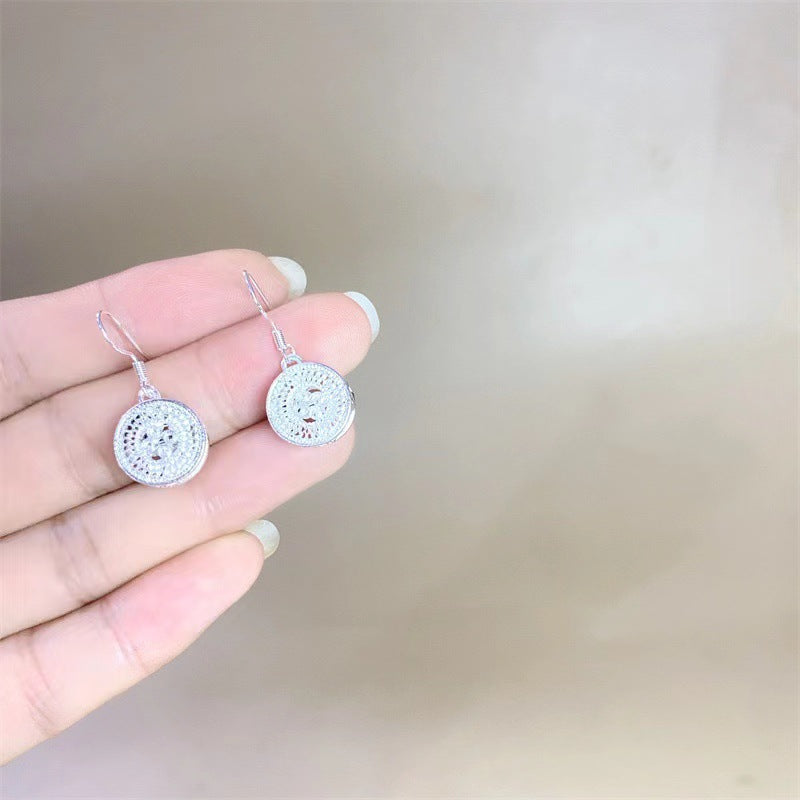 High-grade Tibetan Sier Summer Long Tassel Earrings