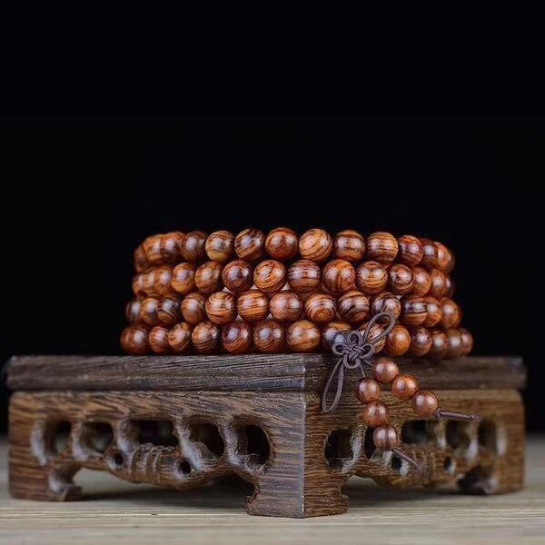 Men's Rosewood Imitation Star Crafts Nanmu Black Buddha Beads Bracelet
