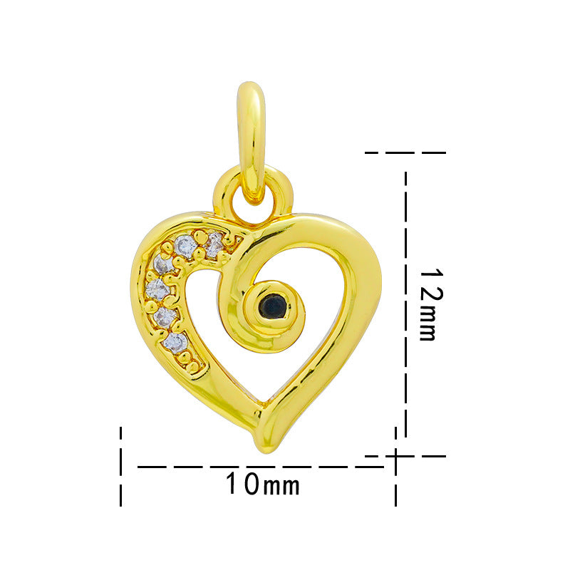 Copper Micro Inlay Real Gold Plating Accessories Pendants