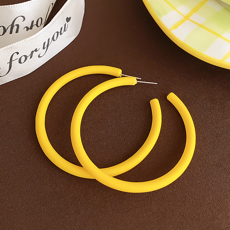 Retro Red Style Exaggerated Painless Fake Earrings