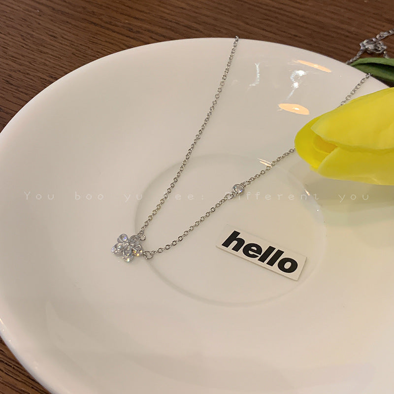Women's Flower Zircon For Design Sweet Clavicle Necklaces