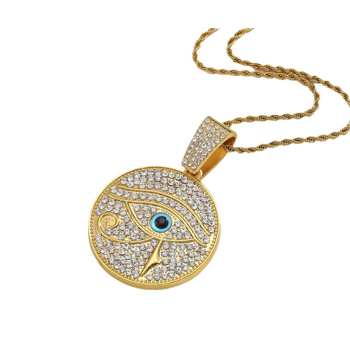 Hop Round Diamond Eye Of Horus Necklaces