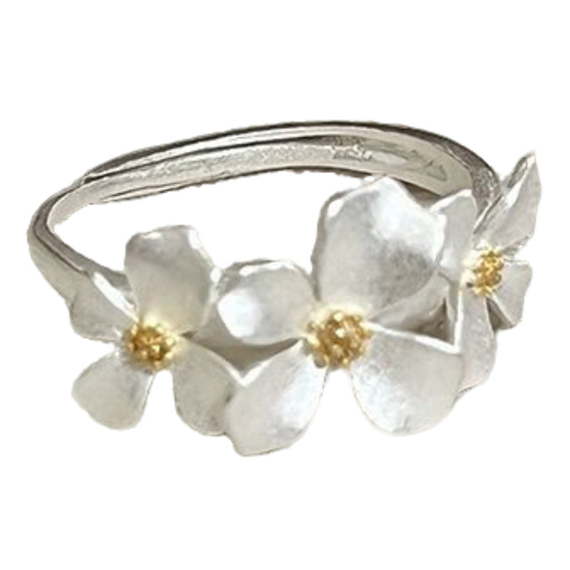 Design High-grade Elegant Gardenia Female Gentle Temperament Wild Switchable Rings