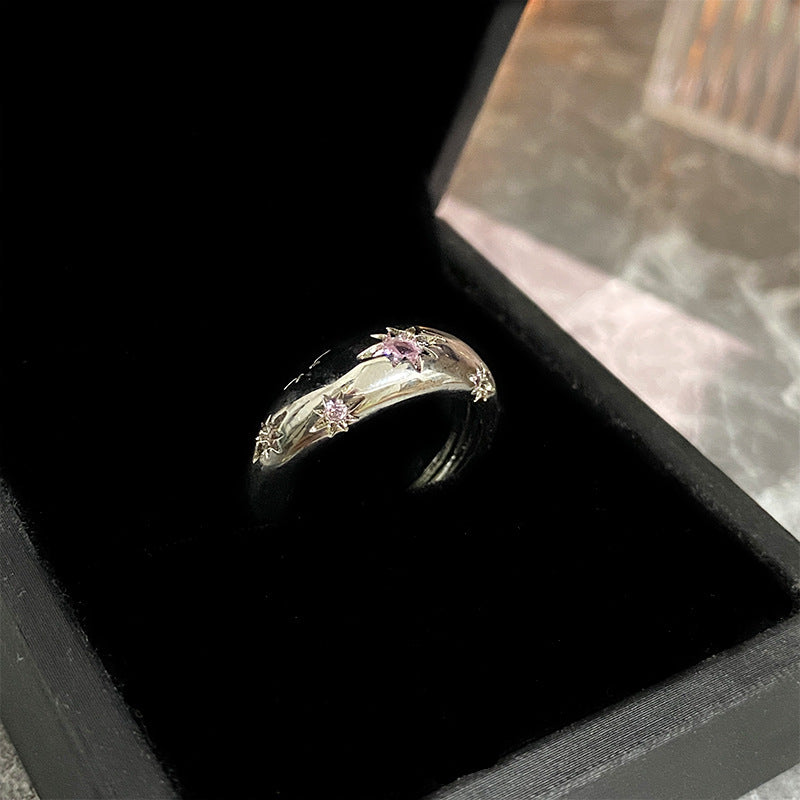 Women's Open Real Gold Plating Eight Awn Rings