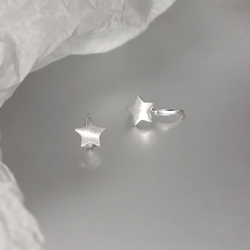 Light Luxury Temperament Niche Design Pentagram Summer Ear Buckle