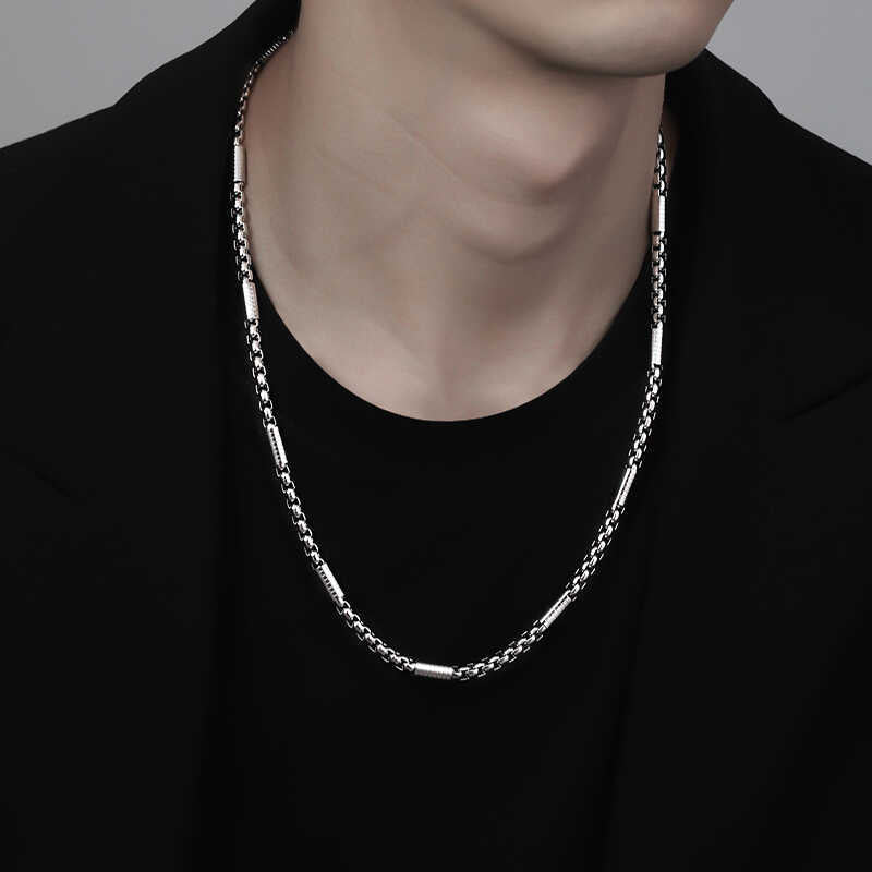 Men's Titanium Steel Fashionable Basic Style Simple Good Texture Personality Necklaces