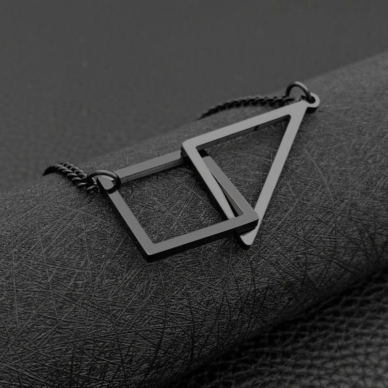 Women's & Men's Fashion Fashionmonger Geometric Triangle Square Suit Pendants