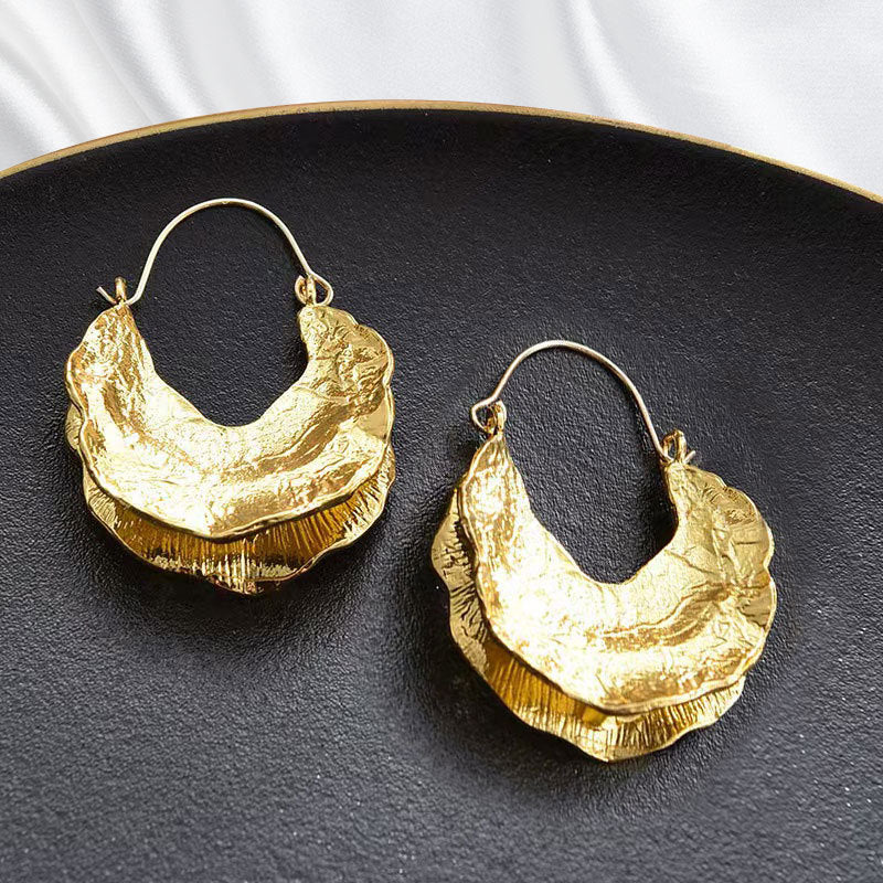 High-grade Light Luxury Minority Texture Metal Ear Earrings