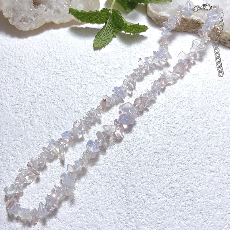 Gravel Style Neck Chain Bohemian Agate Necklaces