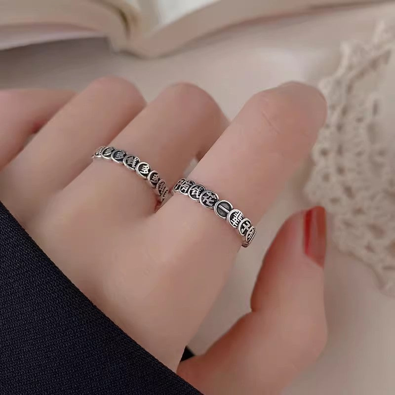 Sterling Sier Duo Female Design High Sense Rings