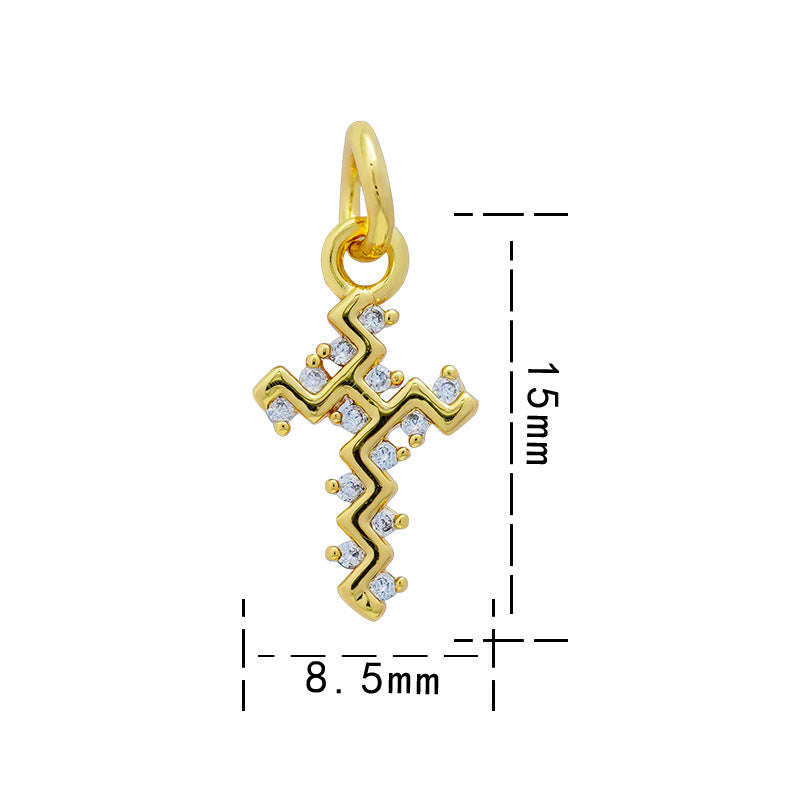 Copper Micro Inlay Real Gold Plating Accessories Pendants