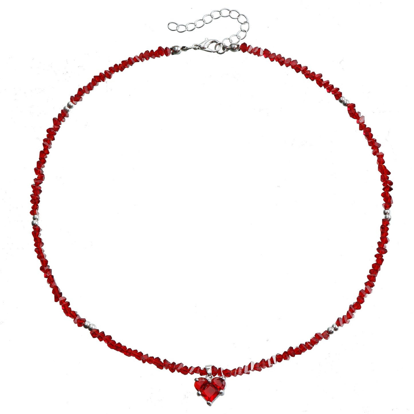 High Sense Niche Love Clavicle Chain Glass Beads Necklaces