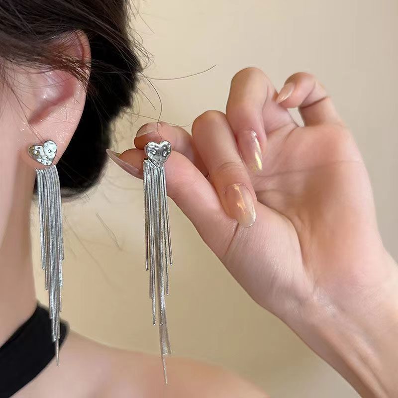 Light Luxury Minority Bow Pearl Graceful Long Earrings