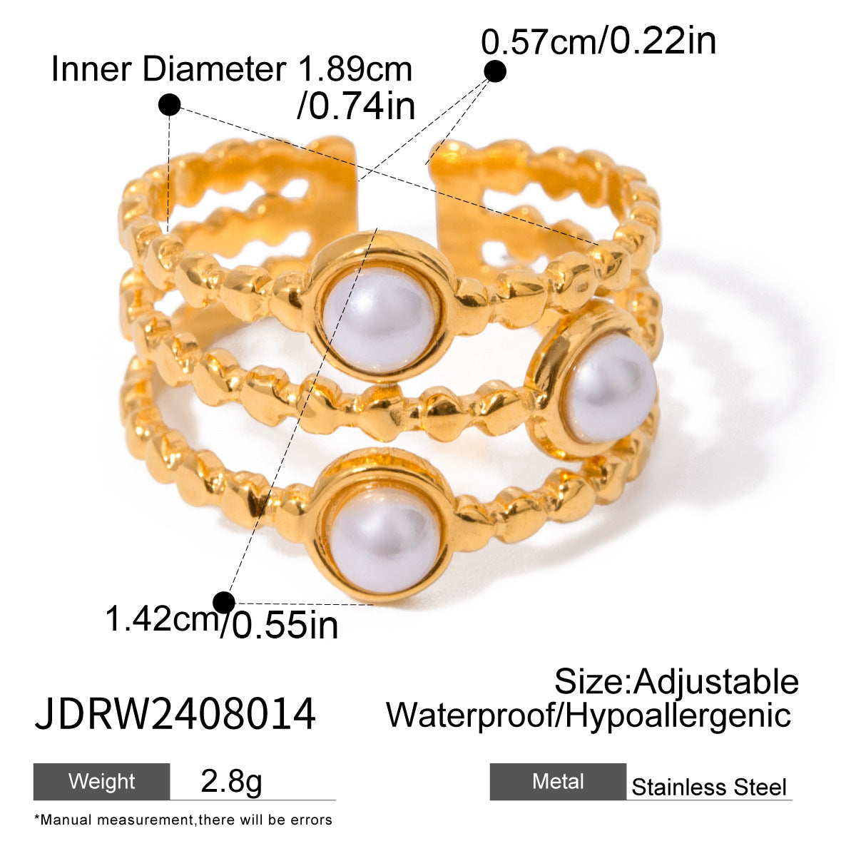 Steel Turquoise Open High-grade Titanium Hand Rings