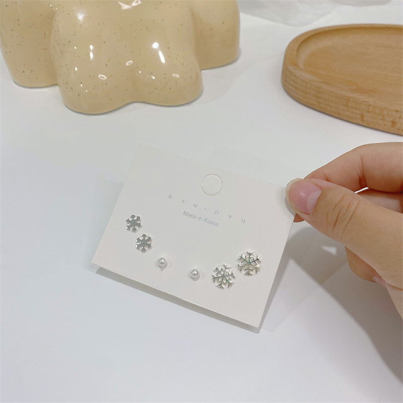 Needle Simple Female Petite Suit Combination Mini Earrings