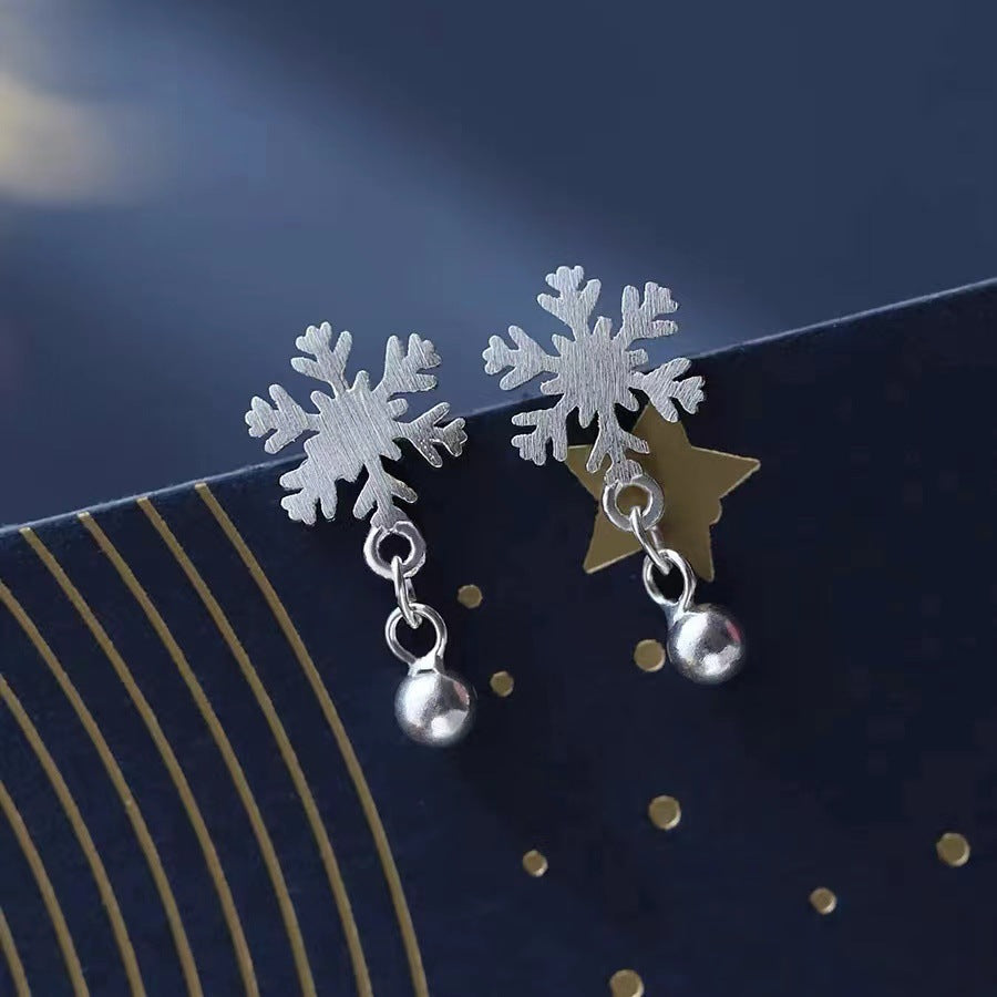 Winter Christmas Snowflake Reindeer Candy Sweet Earrings