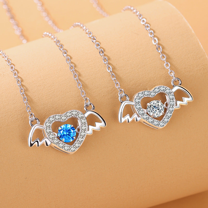 Women's Angel Simple Pulsatile Heart Love Smart Necklaces
