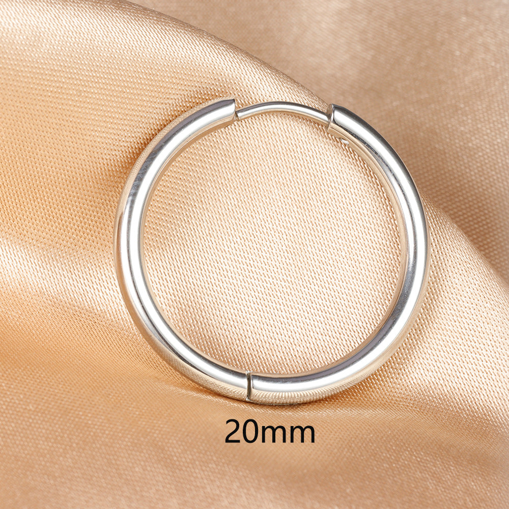 Simple Different Sizes Ear Clip Electroplated Earrings