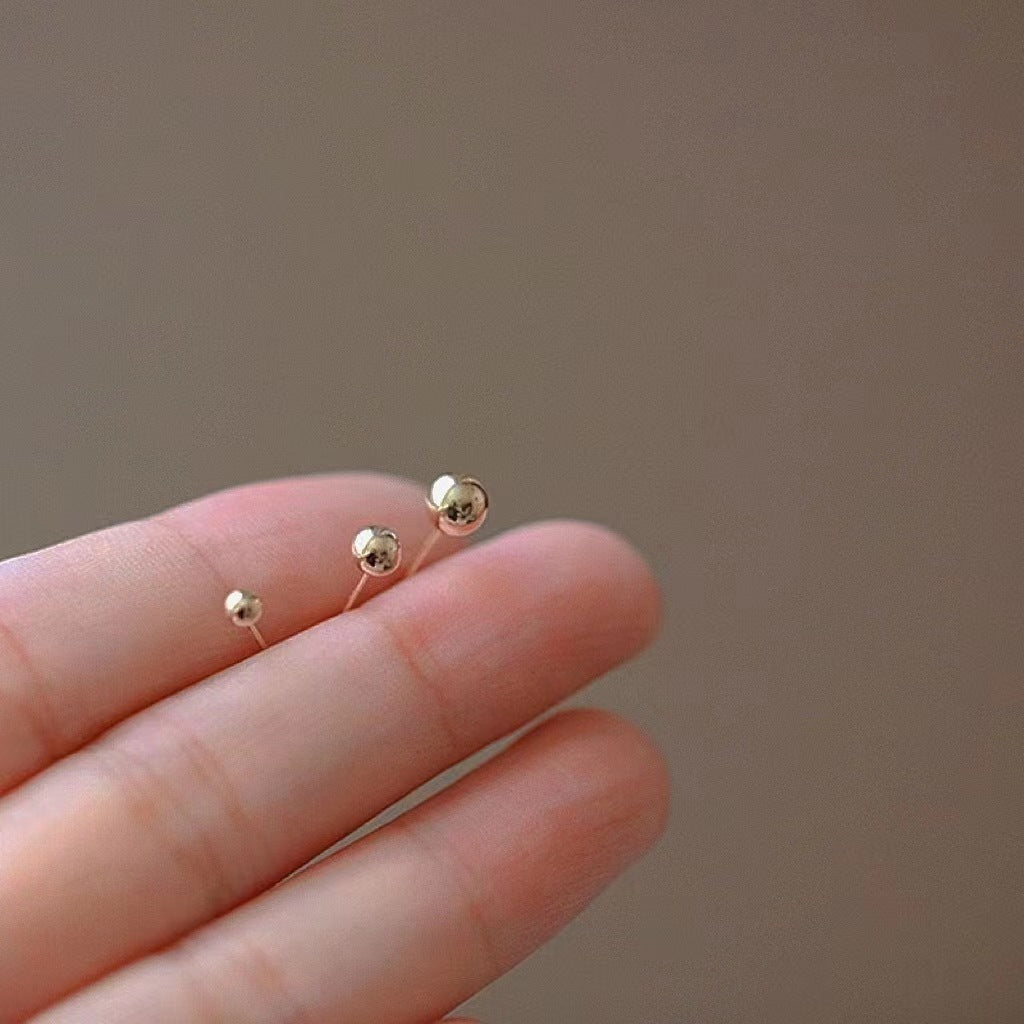 Glossy Ball Cold Style Beanie Straight Rings