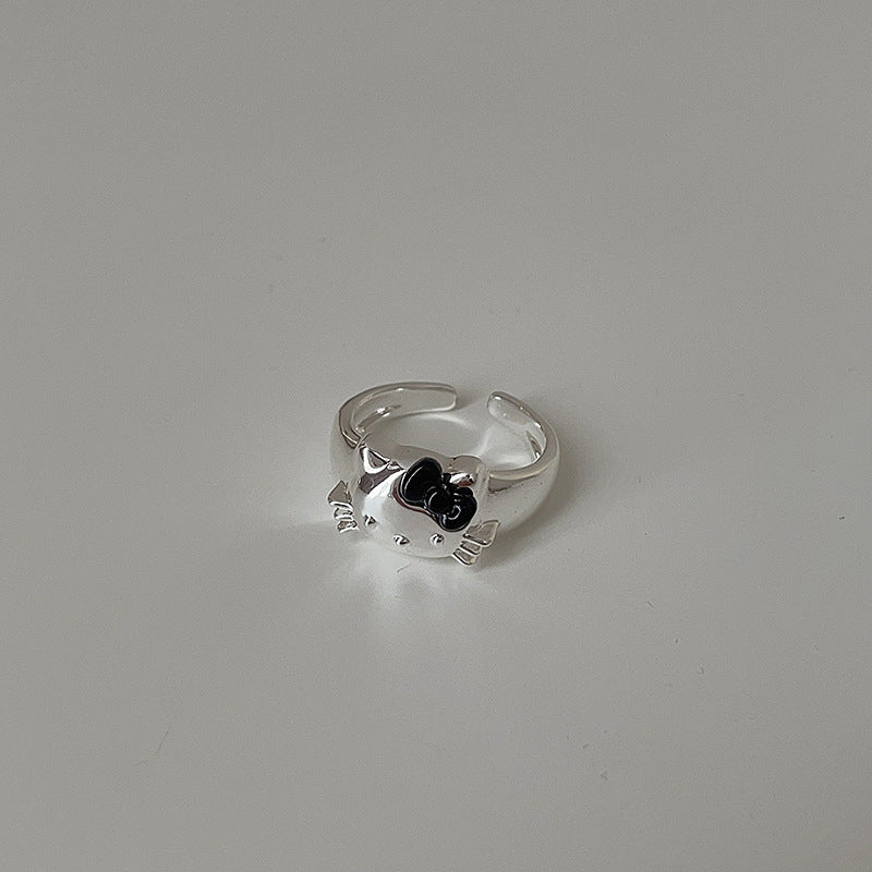 Women's Cat Metal Open For Niche Design Rings