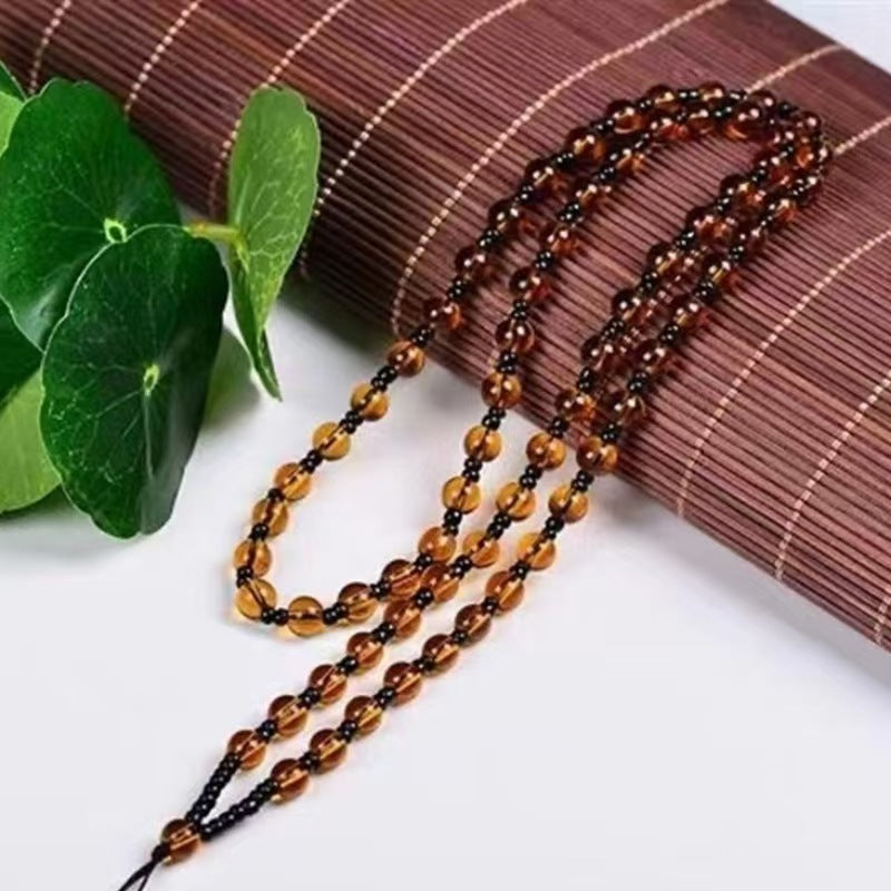 Women's & Men's Woven Crystal Bead Rope Jade Lanyard Necklaces