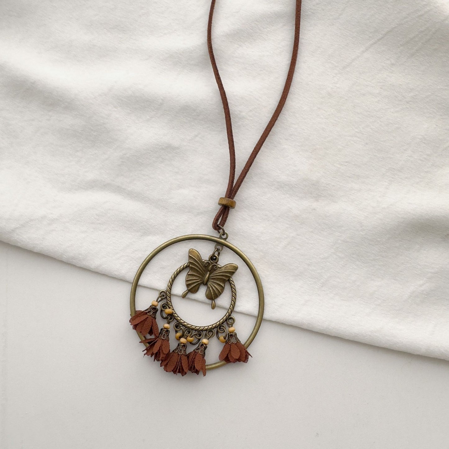 Women's Bohemian Butterfly Vintage Ethnic Style Tassel Necklaces