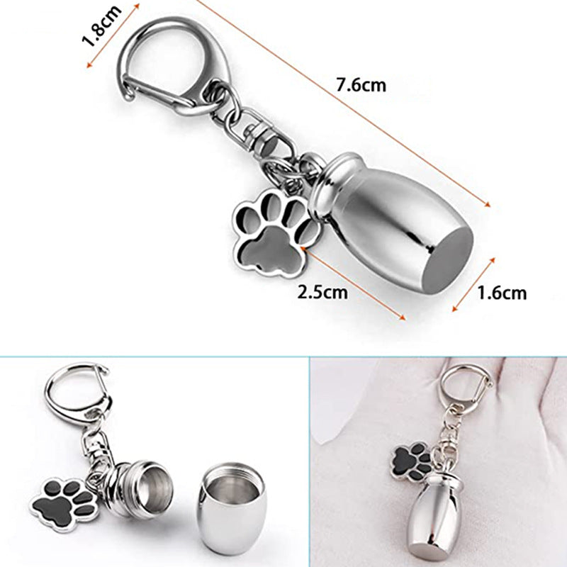 Stainless Steel Key Perfume Commemorative Cremains Pendants