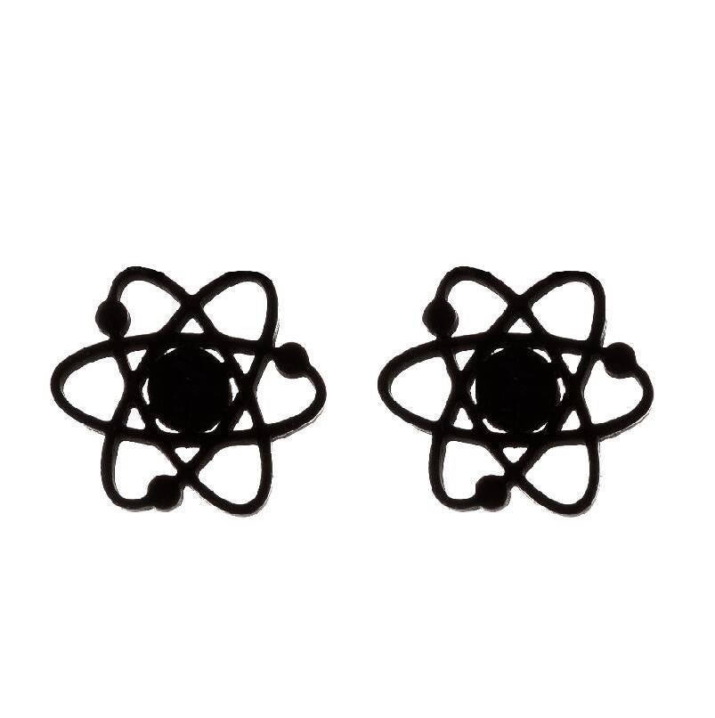 Lotus Ear Bone Hollow Origami Stainless Stud Earrings
