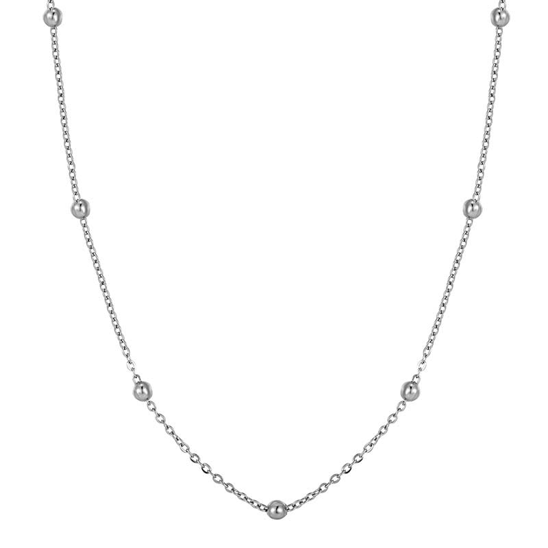 Women's Gold Titanium Steel Choker Minority Twin Hemp Flowers Necklaces