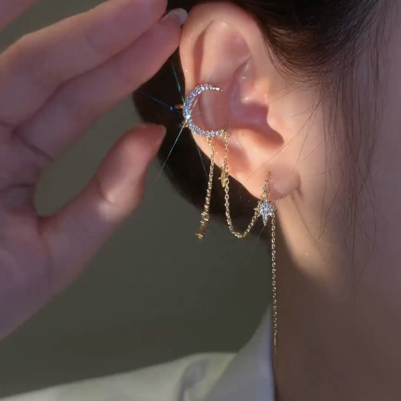 Can Wear Elegance Creativity Long Fringed Thread Sier Ear Line
