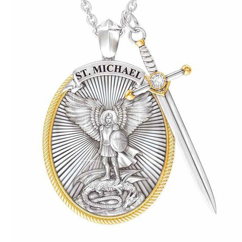Hip Hop Unisex Knight Cross Sword Pendants