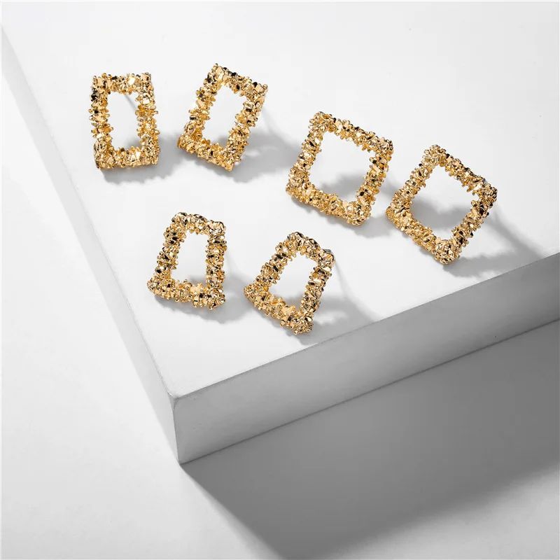 Stylish Simple Versatile Alloy Geometric Warping Earrings