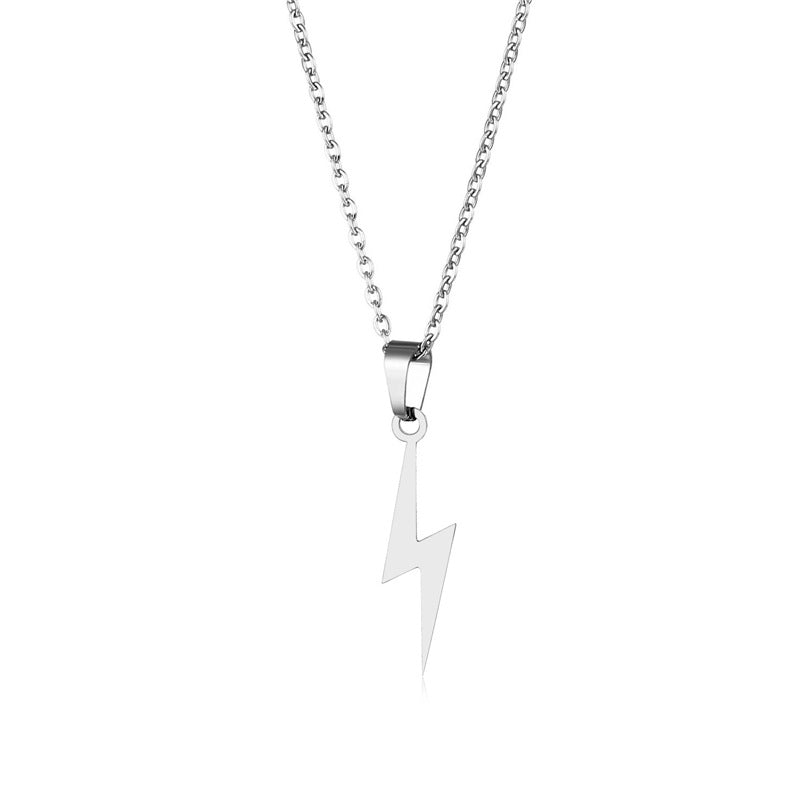 Women's Stainless Steel Lightning Personality Street Fashion Hollow Necklace