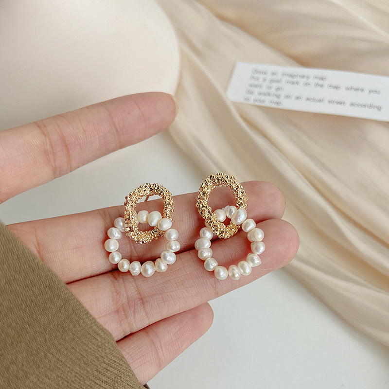 Women's Sier Pin Korean Style High Sense Special Earrings