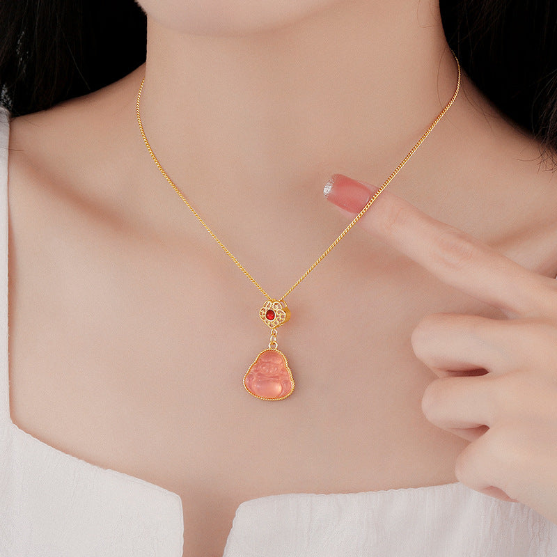 Women's Buddha Antique Ethnic Style Chinese Clavicle Necklaces