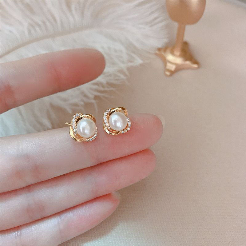 Women's Sier Pin Korean Style High Sense Special Earrings
