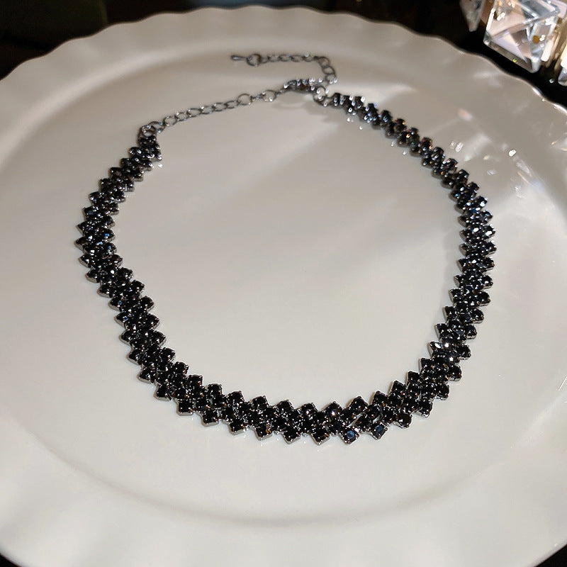 Women's Full Diamond Trendy Personality Clavicle Chain Necklaces
