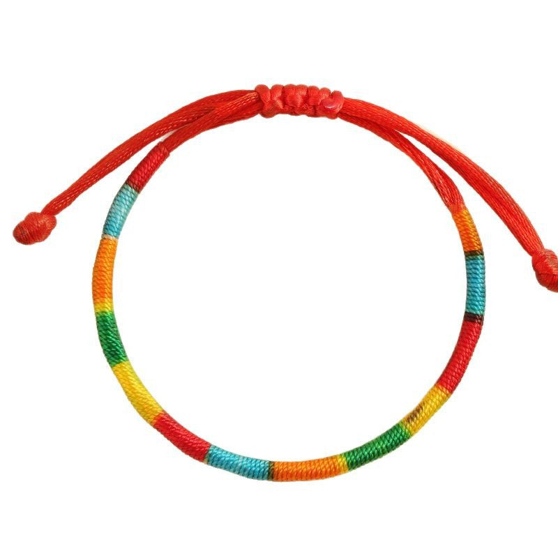 Dragon Boat Festival Colorful Rope Hand-woven Winding Pull Carrying Strap Bracelet