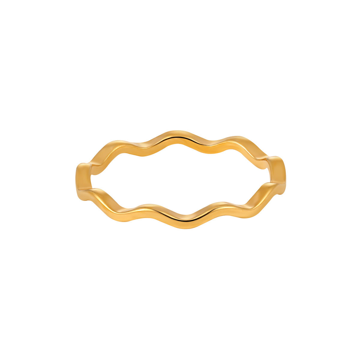 Women's Stacked Fashion Unique Gold-plated Simple Titanium Rings