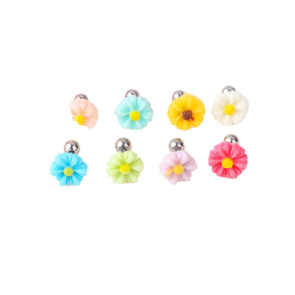 Korean Style Fashion Fresh Camellia Flower Earrings