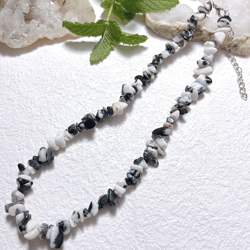 Gravel Style Neck Chain Bohemian Agate Necklaces
